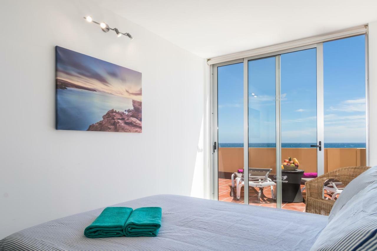 Ocean View Penthouse Apartment Gran Tarajal Bagian luar foto