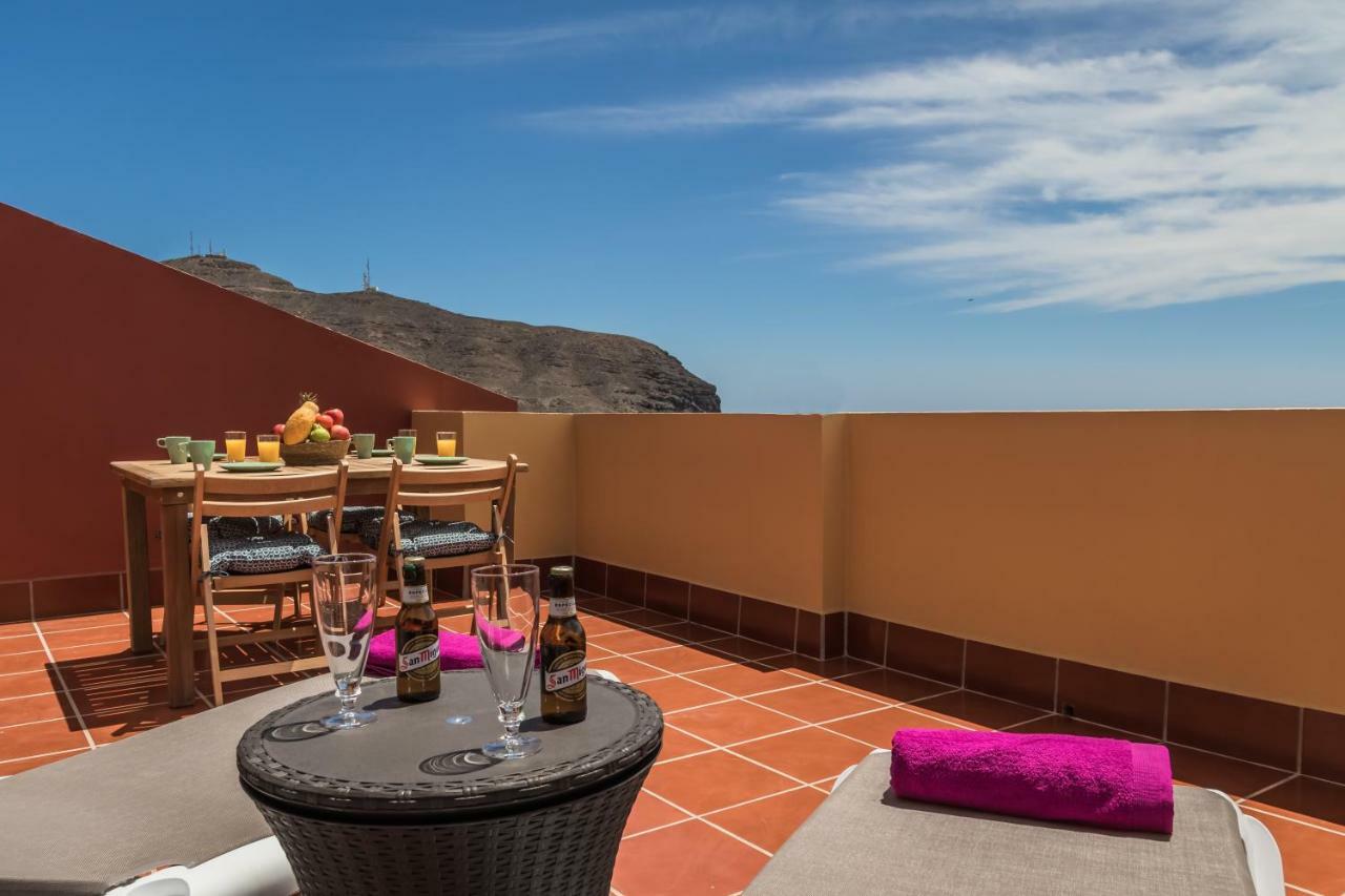 Ocean View Penthouse Apartment Gran Tarajal Bagian luar foto